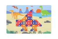 Stavebnice 3D šroubovací plast kreativní kufřík s vrtačkou na baterie se šablonami v krabici 31x24cm