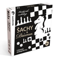 Šachy & Dáma 2v1 společenská strategická hra v krabici 26,5x26,5x5cm