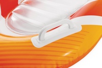 Plovací deska/lehátko s průhledem nafukovací s úchyty 84x79cm 2 barvy v krabici 20x19x6cm