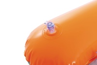 Plovací deska/lehátko s průhledem nafukovací s úchyty 84x79cm 2 barvy v krabici 20x19x6cm