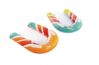 Plovací deska/lehátko s průhledem nafukovací s úchyty 84x79cm 2 barvy v krabici 20x19x6cm