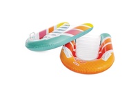 Plovací deska/lehátko s průhledem nafukovací s úchyty 84x79cm 2 barvy v krabici 20x19x6cm