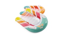 Plovací deska/lehátko s průhledem nafukovací s úchyty 84x79cm 2 barvy v krabici 20x19x6cm