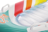 Plovací deska/lehátko s průhledem nafukovací s úchyty 84x79cm 2 barvy v krabici 20x19x6cm