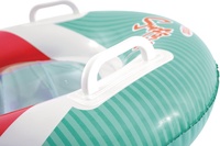 Plovací deska/lehátko s průhledem nafukovací s úchyty 84x79cm 2 barvy v krabici 20x19x6cm