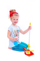 Uklízecí sada/uklízečka s doplňky plast 5ks na kartě 21,5x57,5x5cm