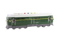 Lokomotiva Vlak zelená plastová 34cm se zvukem a světlem