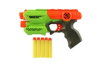 Pistole 21cm na pěnové náboje 5ks plast 2 barvy na kartě