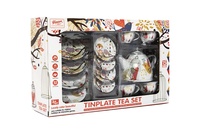 Čajová sada nádobí plechové 15ks v krabici 32x21x10cm