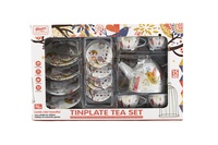 Čajová sada nádobí plechové 15ks v krabici 32x21x10cm