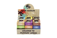 Hlavolam kovový v krabičce různé druhy