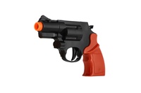 Pistole policejní 15cm plast s odznakem + přísavky 2ks na kartě