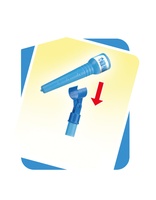 Mikrofon karaoke modrý na baterie se světlem