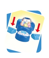 Mikrofon karaoke modrý na baterie se světlem