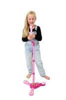 Mikrofon karaoke růžový na baterie se světlem