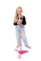 Mikrofon karaoke růžový na baterie se světlem