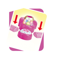 Mikrofon karaoke růžový na baterie se světlem