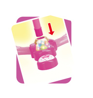 Mikrofon karaoke růžový na baterie se světlem