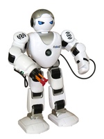 Robot RC FOBOS plast interaktivní chodící 40cm česky mluvící na baterie s USB v krabici 31x45x13cm