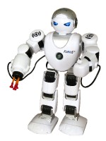 Robot RC FOBOS plast interaktivní chodící 40cm česky mluvící na baterie s USB v krabici 31x45x13cm