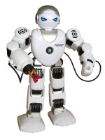Robot RC FOBOS plast interaktivní chodící 40cm česky mluvící na baterie s USB v krabici 31x45x13cm