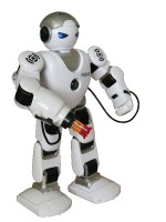 Robot RC FOBOS plast interaktivní chodící 40cm česky mluvící na baterie s USB v krabici 31x45x13cm