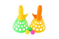 +Catch ball hra/chytání míčku 2ks plast 19cm + 3 míčky v síťce