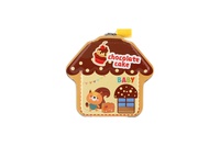 Pokladnička chaloupka plechová se zámkem 10x10cm 4 barvy v sáčku