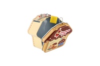 Pokladnička chaloupka plechová se zámkem 10x10cm 4 barvy v sáčku