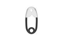 Chrastítko špendlík plast 12cm bíločerné 12x19cm v sáčku 0m+