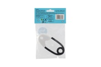 Chrastítko špendlík plast 12cm bíločerné 12x19cm v sáčku 0m+