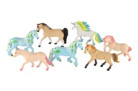 Kůň/jednorožec plast 15cm mix barev 12ks v boxu