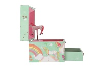 Hrací skříňka šperkovnice Jednorožec natahovací v krabičce 16x10x12cm