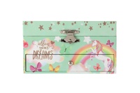 Hrací skříňka šperkovnice Jednorožec natahovací v krabičce 16x10x12cm