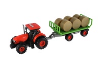 Traktor Zetor s vlekem a balíky 36cm