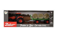 Traktor Zetor s vlekem a balíky 36cm