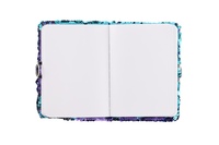 Zápisník/blok s flitry měnícími se zámkem v sáčku 11x15x2cm