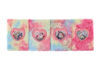 Zápisník/blok plyšový duhový jednorožec mix druhů v sáčku 16x21x2cm