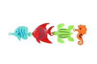 Hra ryby/rybář s prutem 26cm plast 5 barev na kartě 15,5x49x2cm