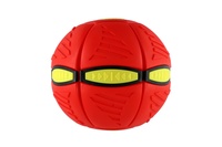 DiskMíč - Hoď disk, chyť míč! plast 22cm červený na kartě 21,5x27x7cm