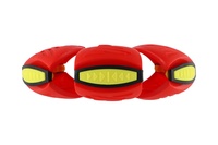 DiskMíč - Hoď disk, chyť míč! plast 22cm červený na kartě 21,5x27x7cm