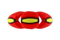 DiskMíč - Hoď disk, chyť míč! plast 22cm červený na kartě 21,5x27x7cm