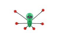 Mimozemšťan lezoucí po skle plast 8x6cm 3 barvy na kartě