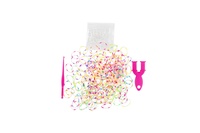 Udělej si svůj náramek gumičky 200ks duhové a náčiní