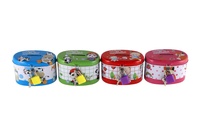 Pokladnička se zámkem plechová ovál 10x6cm 4 barvy v sáčku