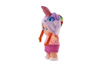 Panenka/miminko s čepicí plast pevné tělo 15cm 4 druhy v krabičce 9x16x6cm