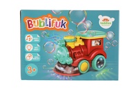 Bublifuk lokomotiva + náplň plast 18cm na baterie se zvukem se světlem v krabičce 19x14x11,5cm