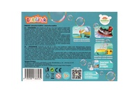 Bublifuk lokomotiva + náplň plast 18cm na baterie se zvukem se světlem v krabičce 19x14x11,5cm