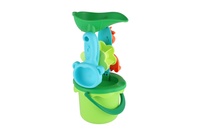 Sada na písek plast kbelík se sítkem 13x10cm, lopatka, hrabičky, mlýnek v síťce