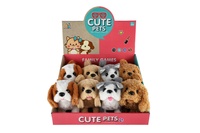 Pes chodící štěkající plyšový 18cm na baterie různé druhy